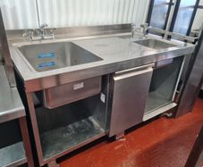 Stainless steel double sink