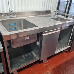 Stainless steel double sink