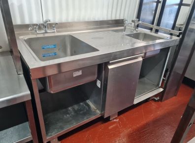 Stainless steel double sink