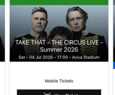 Take That tickets