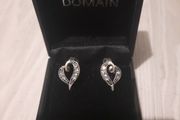 sterling silver heart shaped earrings