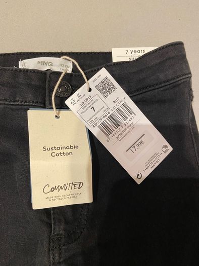 girls jeans 7 y BNWT Mango