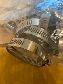 35pcs Stainless Steel cable tie Adjustable Drive Hose Clamp Fuel Line Worm Size Clip Hoop Hose Clamp SIZE 38-57mm