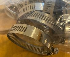 35pcs Stainless Steel cable tie Adjustable Drive Hose Clamp Fuel Line Worm Size Clip Hoop Hose Clamp SIZE 38-57mm