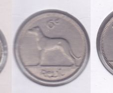 3 Small Saorstat Eireann coins - pictured