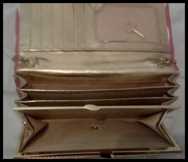 2 x "Pauls Boutique" Purse / Wallet /Clutch Bags both with Hidden Gold Chain Shoulder / Wrist Strap.