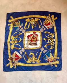 Hermes Grand Uniforme Carre Large Silk Scarf.