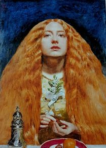 An Original Rare Print from Picture Relics 'The Bridesmaid' 1851 by Millais
