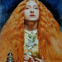 An Original Rare Print from Picture Relics 'The Bridesmaid' 1851 by Millais