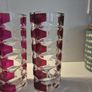 vintage deco vases J G Durand 1970s Windsor Rubis Geometric Pattern Image 5