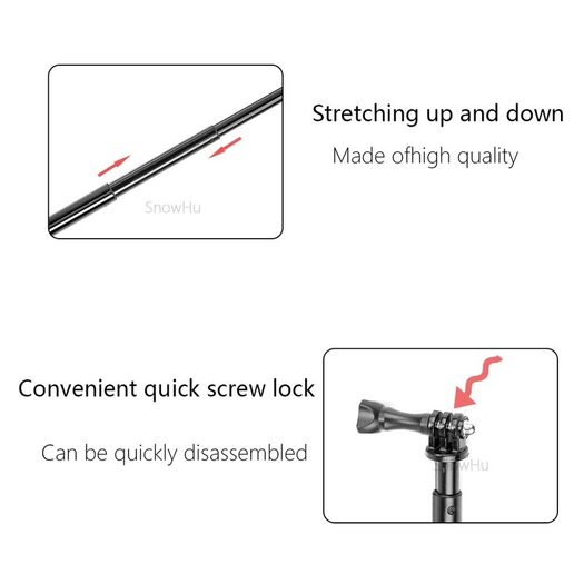 Gopro Adjustable Aluminum Selfie Stick