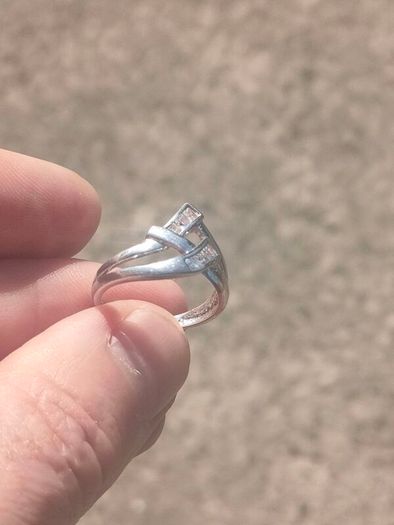 Sterling Silver Double Wishbone Engagement ring
