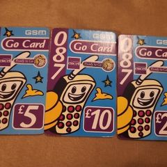 GSM Go cards x 3