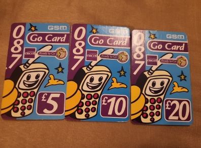 GSM Go cards x 3