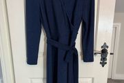 M&amp;S Dress - Midnight Blue with tiny sparkly detail - Comfy Size 10