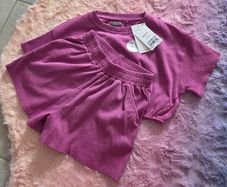 6years, With Tags Girls' 2-Piece Ribbed Top & Shorts Co-Ord Set