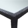 Outdoor Dining Table Black 200x150x74 cm Poly Rattan Image 3