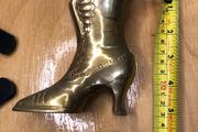 Vintage Solid Brass Shoe Figurine