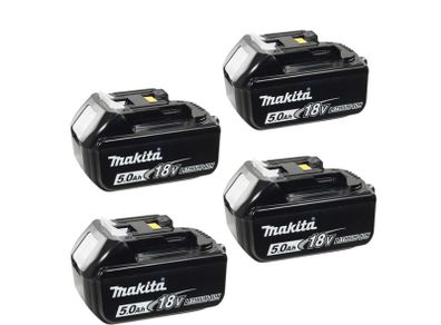 Makita BL1850 18V 5.0Ah LXT Lithium-Ion Battery (Pack of 4)
