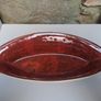 Red glazed bowl oval Image 9
