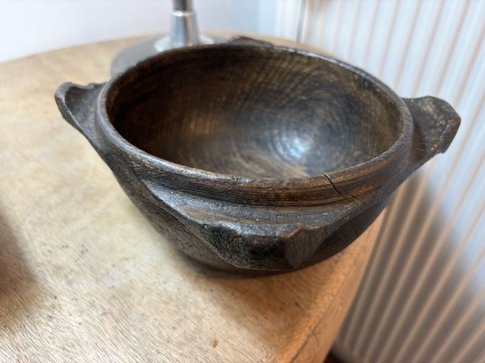 primitive French Rustic Hand Carved Bowl