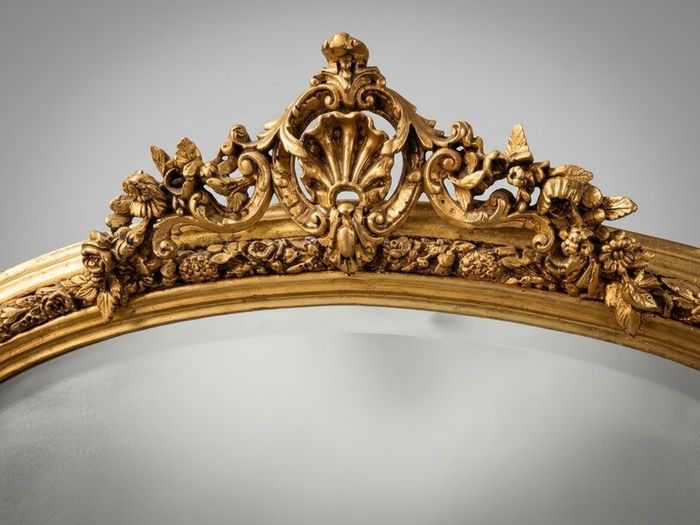 Victorian Style Giltwood Overmantel Mirror
