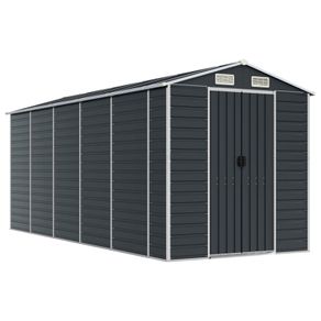 High Door Garden Shed Anthracite 191x470x198 cm