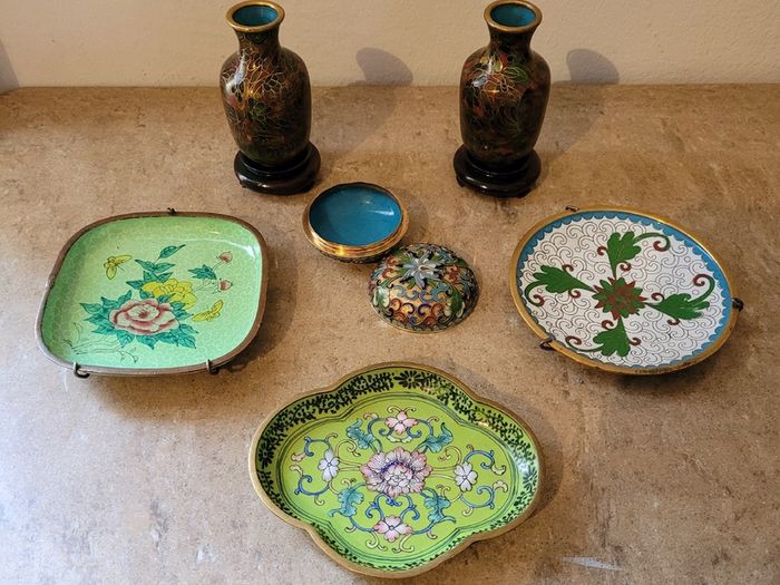 Vintage chinese cloisonne collection
