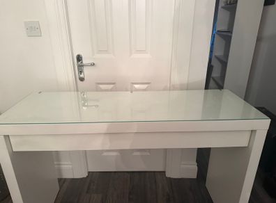 IKEA white malm desk