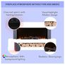 Wall mounted electric heater & fireplace with remote control Image 5