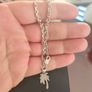 Sterling silver bracelet palm charm Image 4