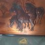 Beautiful Old Large Copper Wall Plaque, Family of Zebras in a Safari Landscape, is a handcrafted piece, postage available or collection Image 2
