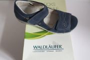 Waldlaufer Hilena Denver Jeans Nubuck Leather Womens Wide Fit Adjustable Sandals Velcro Straps Size UK2.5 CAN POST