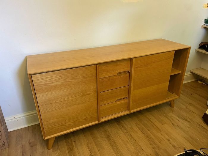 oak veneer sideboard