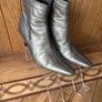 Clarke's Ladies 5/1/2 - 39 Grey Metalic Ankle Boots Image 10