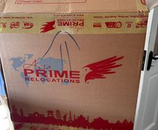 Moving boxes and packing paper