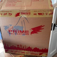 Moving boxes and packing paper