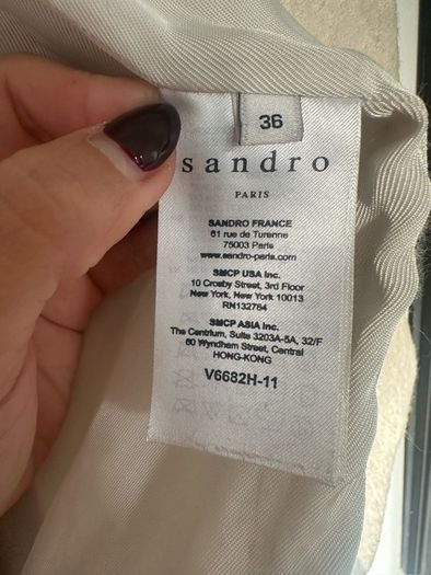 Sandro blazer cream color