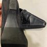 Low heel black leather suede designer women shoes size 6 Image 6