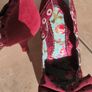 Irregular choice funky velvet bow shoes 4 4.5 wine kitten heel Image 6