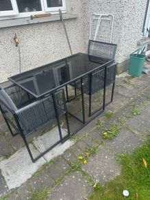 Black garden table