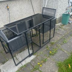 Black garden table