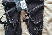 Black Sandals with Diamantes - Size 4