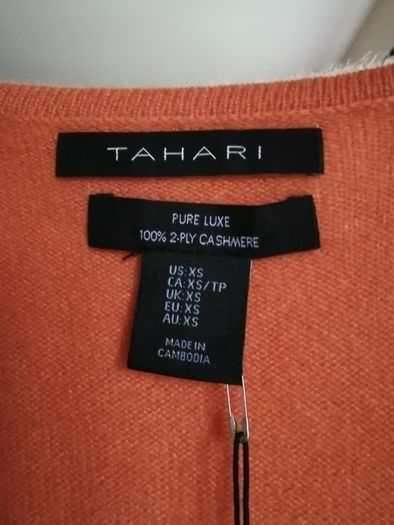 BNWT - TAHARI 100% 2-ply cashmere Jumper UK 10