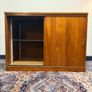 Mid Century Modern Teak Sliding Door Cabinet Image 4