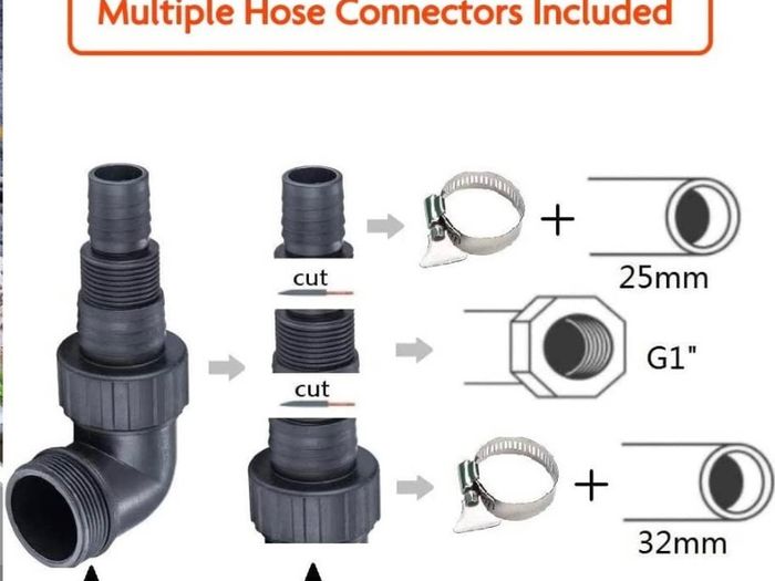 400W Submersible Pump for Clean Dirty Water 8000 LPH, Drain Water from Garden Pond Pool Hot Tub Flooded Cellar, with Float Switch and Hose Connector (FREE POSTAGE)