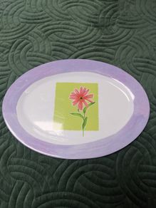 Oval Service plate/ party plate  hard plastic