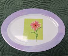 Oval Service plate/ party plate  hard plastic