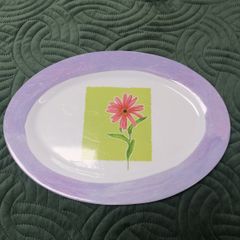 Oval Service plate/ party plate  hard plastic
