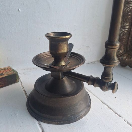Victorian Brass Chamberstick Candle Holder